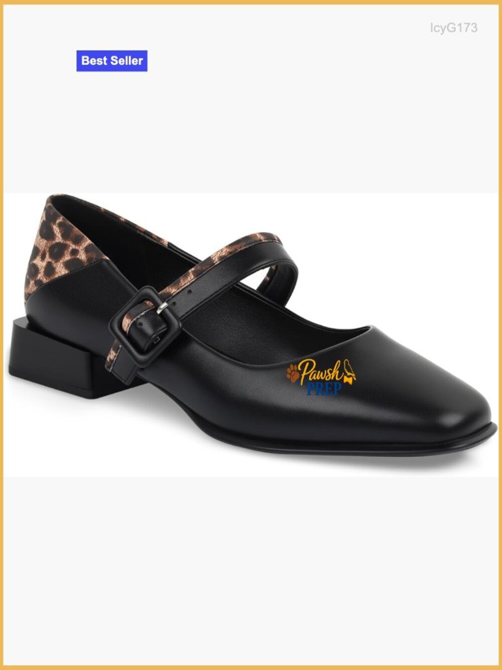 Chunky Heel Mary Jane Pumps Square Toe Block Heel Dressy Flats Women